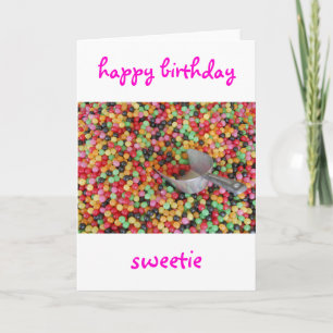 Carte de bonbon de joyeux anniversaire