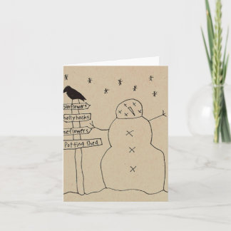 Carte de bonhomme de neige