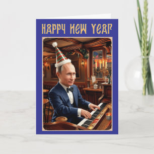 Carte de Bonne Année de Vladimir Poutine Russe