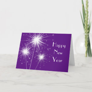 Carte de bonne année (pourpre)