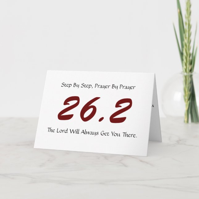 Carte de bonne chance de marathon (Devant)