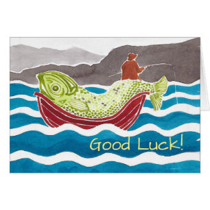 Carte de bonne chance de pêcheur