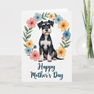 Carte de Bonne Fête des Mères pour Maman Chien