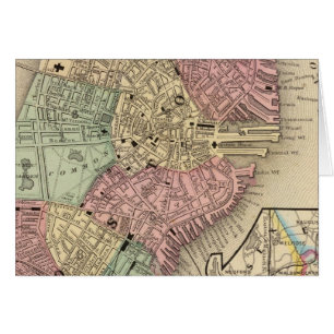 Carte de Boston par Mitchell