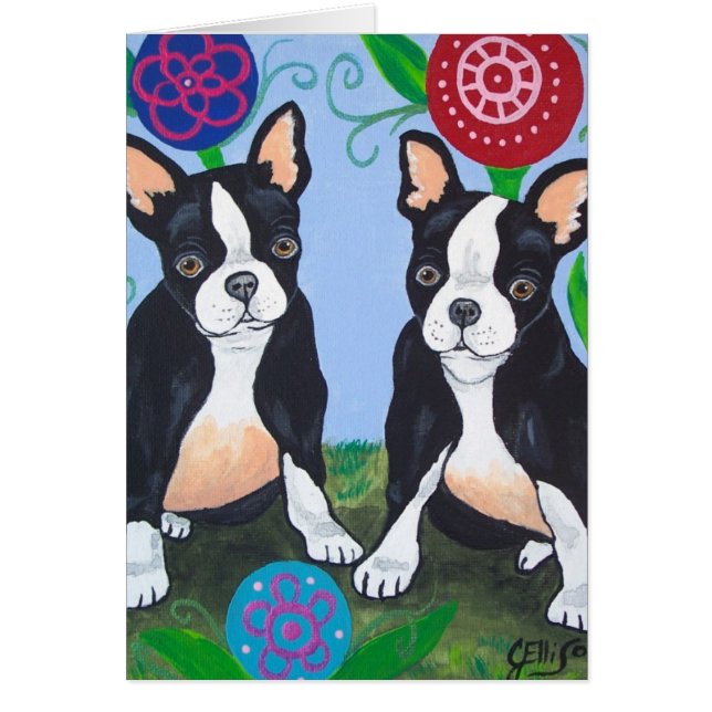 Carte de Boston Terrier (Devant)