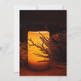 Carte de bougie de vacances plate