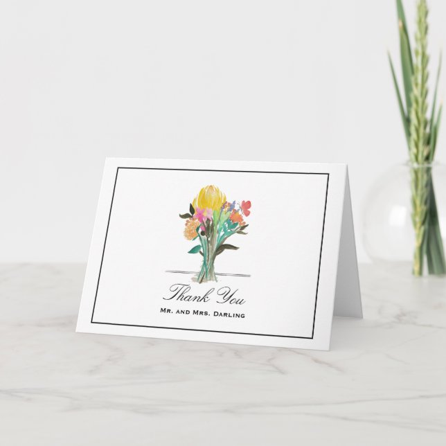 Carte de bouquet colorée (Devant)