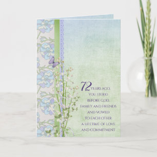Carte de bouquet de muguet pour le 72e anniversair