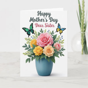 Carte de bouquet de roses à pois