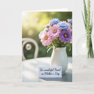 Carte de bouquet pour la journée spéciale des amis