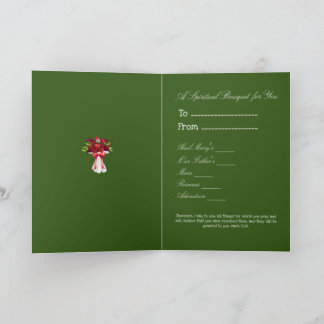 Carte de bouquet spirituel de Noël