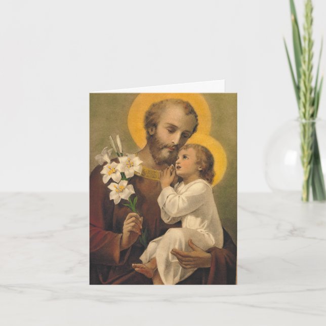 Carte de bouquet spirituel St. Joseph (Devant)