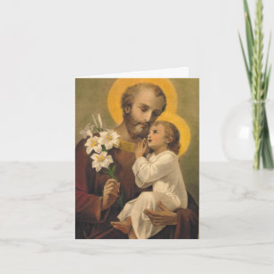 Carte de bouquet spirituel St. Joseph