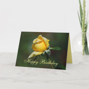 Carte de bourgeon de rose jaune de joyeux