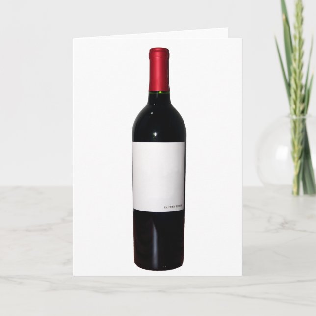 Carte de bouteille à vin (Étiquette vierge) (Devant)
