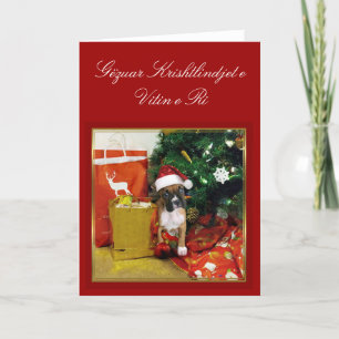 Carte de boxeur Gëzuar Krishtlindjet e Vitin e Ri