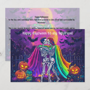 Carte de Boyfriend Joyeux Gayoween 🌈🎃