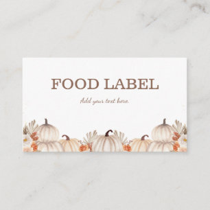 Carte de Buffet Étiquette Alimentaire Petite Citro