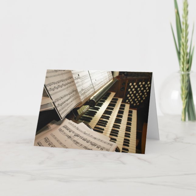 Carte de bureau pour la musique d'orgue (Devant)