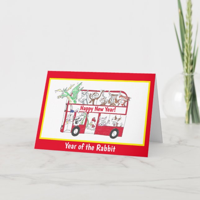 Carte de bus pour le Nouvel An chinois, année du L (Devant)