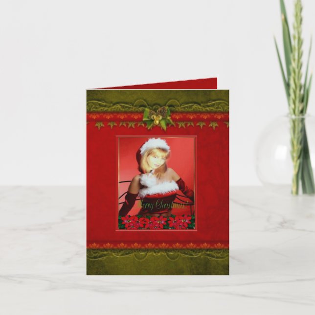 Carte de cadre photo de Noël personnalisable (Devant)