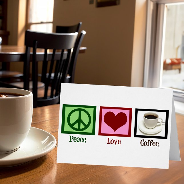 Carte de café Peace Love (Créateur téléchargé)