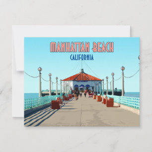 Carte de Californie de Manhattan Beach Pier Los An