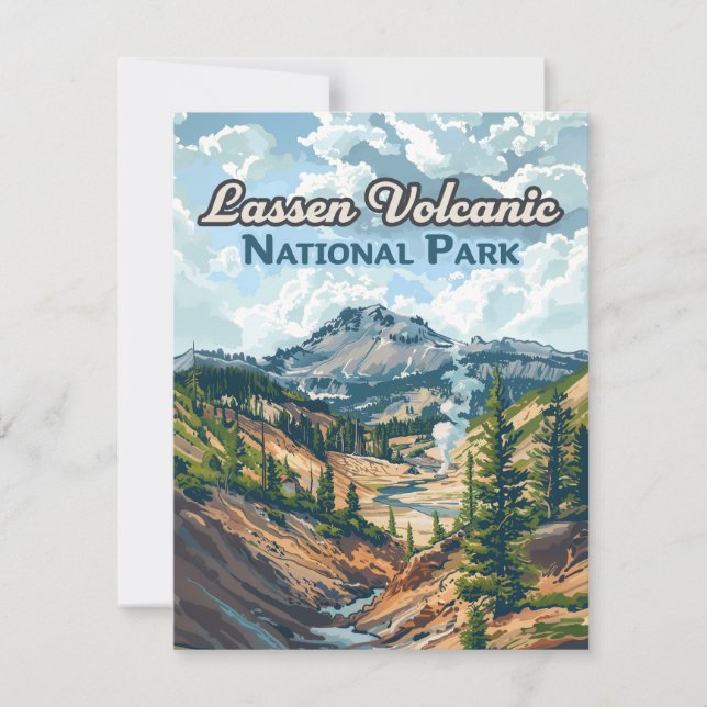 Carte de Californie du Parc national volcanique de (Devant)