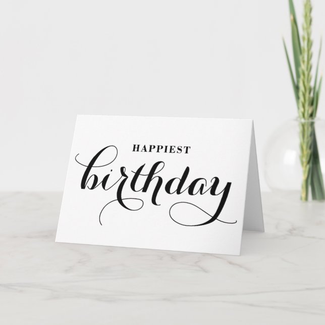 Carte de calligraphie Whimsical Anniversaire la pl (Devant)