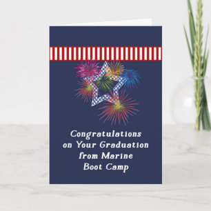 Carte de camp d'amorçage pour la graduation en mer