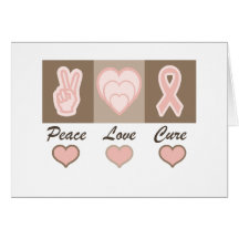 Carte de cancer du sein de traitement d'amour de