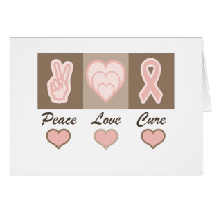 Carte de cancer du sein de traitement d'amour de