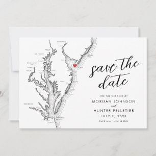 Carte de Cape May New Jersey Mariage Moderne