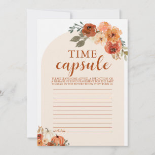 Carte de capsule temporelle pour la baby shower de