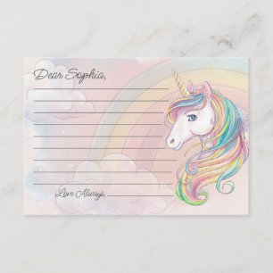 Carte de capsule temps Anniversaire de la licorne