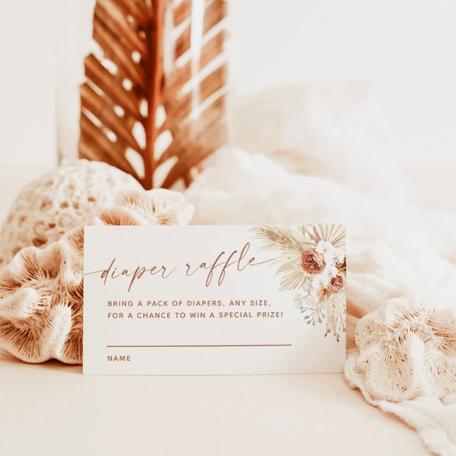 Carte de carafe à couches Boho | Pampas Grass Baby (Créateur téléchargé)