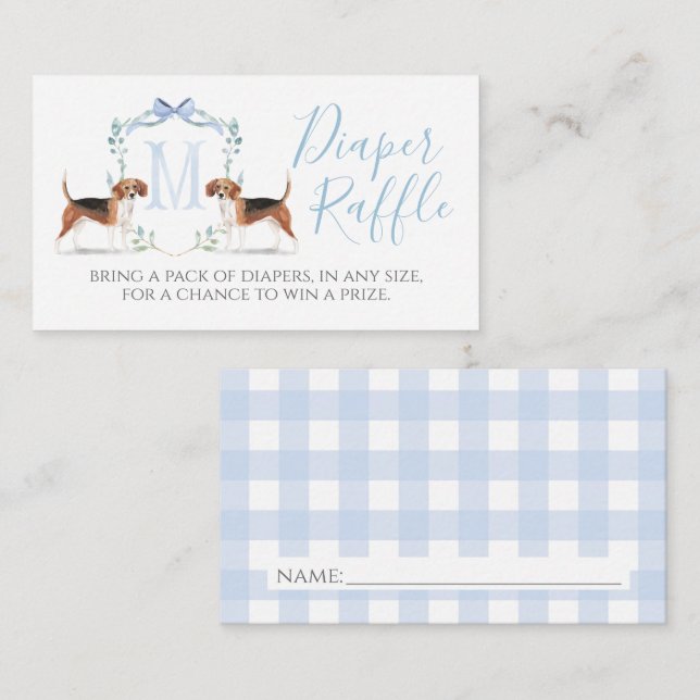 Carte de carafe Beagle de couches de préppy Southe (Devant / Derrière)