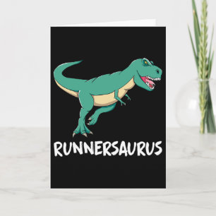 Carte de cardio running drôle dinosaure T-rex Dino