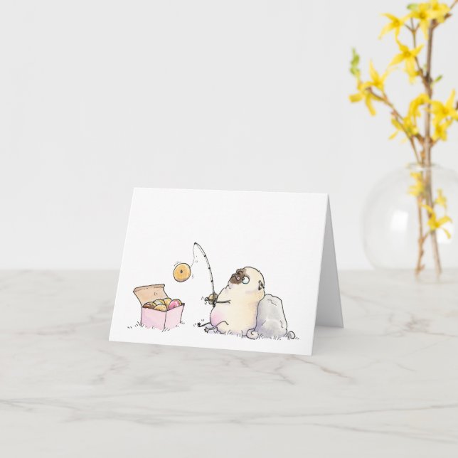 Carte de carlin de pêche au Donut (Fleur jaune)