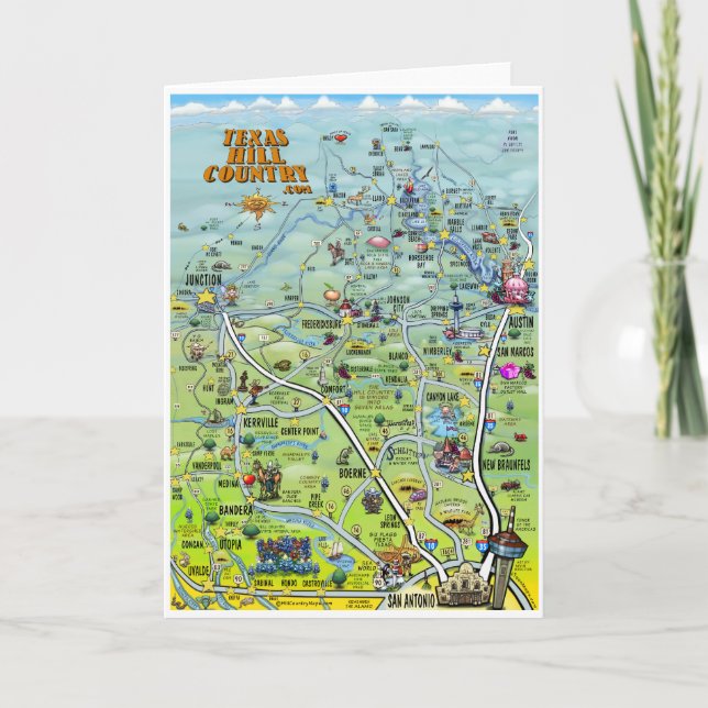 Carte de carte de bande dessinée de pays de (Devant)