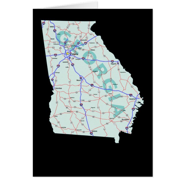 Carte de carte de la Géorgie (Devant)