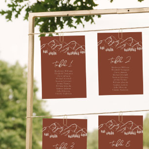 Carte de carte de siège de montagne Pine Tree exté