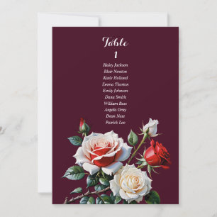 Carte de carte de siège rose rouge rose foncé
