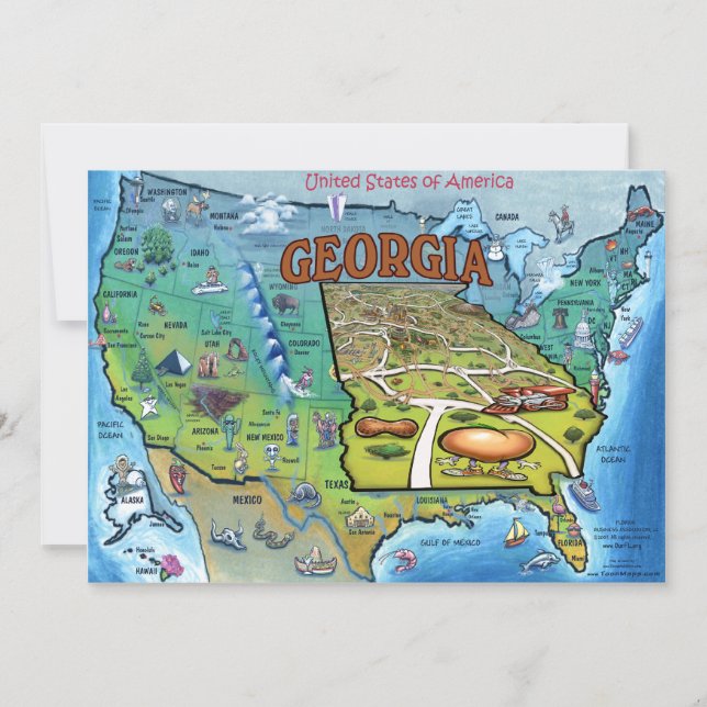 Carte de carte GA USA (Devant)