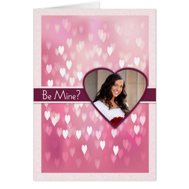 Carte de Carte photo des Coeurs de Valentine (Devant)