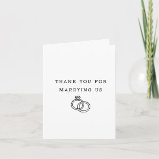 Carte de célébrant de mariage Merci de nous avoir