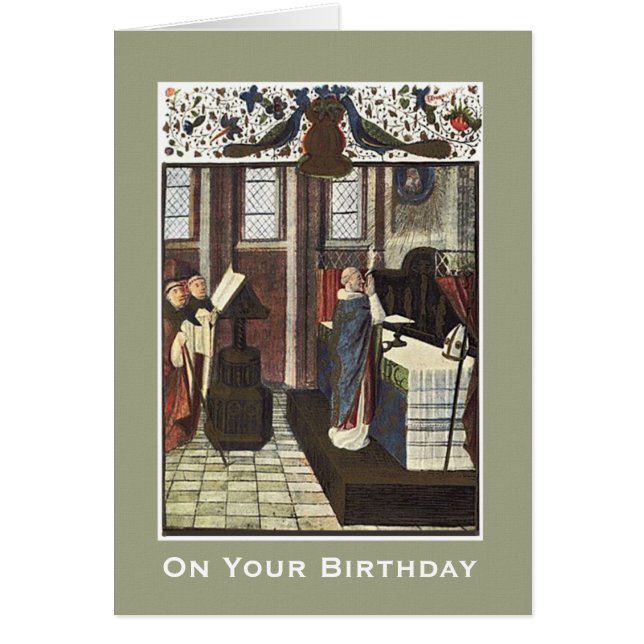 Carte de célébration d'anniversaire d'autel de (Devant)