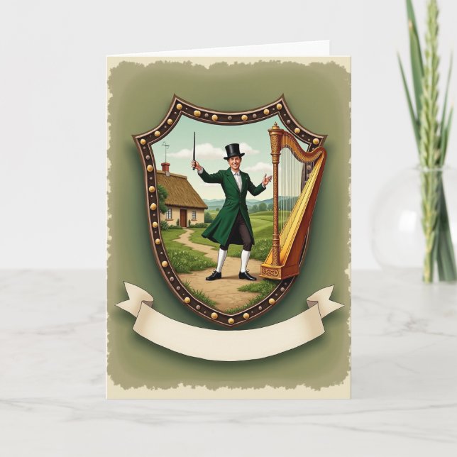 Carte de célébration de la musique irlandaise (Devant)