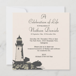 Carte de célébration de la vie du phare