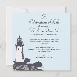 Carte de célébration de la vie du phare